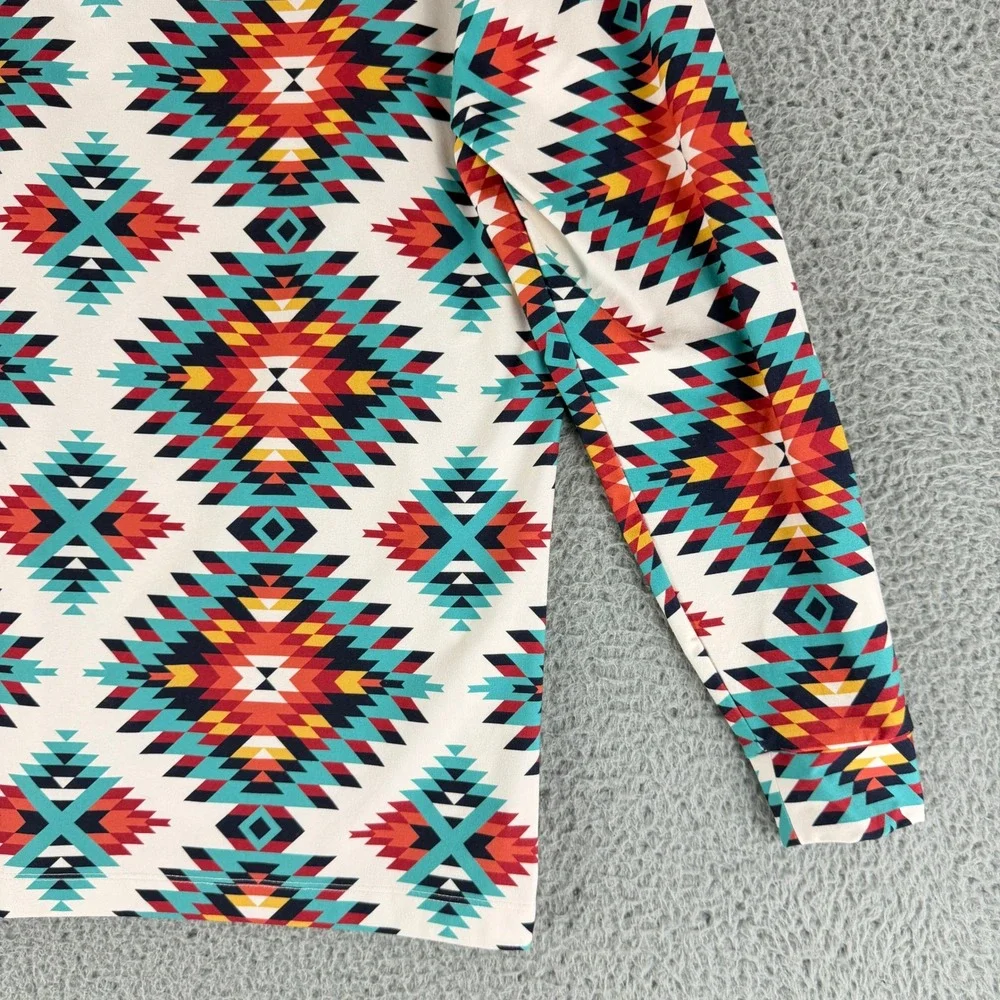 Bad Birdie Quarter Zip Pullover Mens Medium Southwestern Aztec Golf Performance